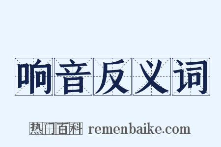 响音反义词是什么意思的图片